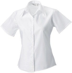 Russell Collection RU957F - Camicia donna Oxford maniche corte