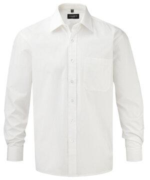 Russell Collection J936M - Camicia maniche lunghe in puro cotone poplin - easycare