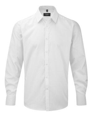 Russell Collection R-962M-0 - Camicia uomo maniche lunghe Herringbone