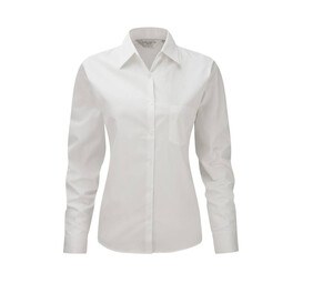 Russell Collection JZ36F - Camicia da donna in popeline di cotone 100%.