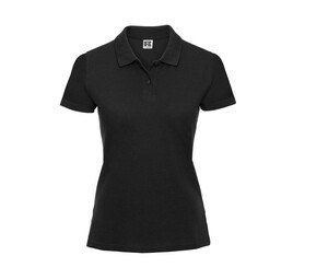 Russell JZ69F - Polo da donna in piquet 100% cotone Nero