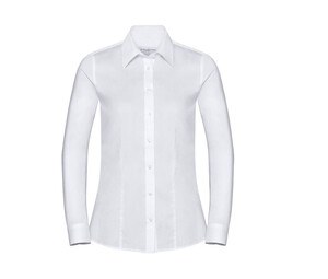 Russell Collection JZ62F - Camicia Oxford da donna a maniche lunghe Easy Care