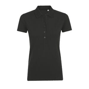 SOL'S 01709 - PHOENIX WOMEN Polo Donna Manica Corta Nero