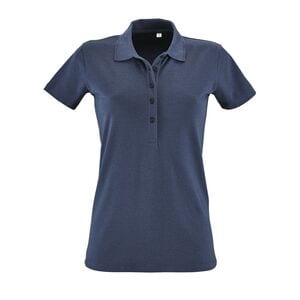 SOL'S 01709 - PHOENIX WOMEN Polo Donna Manica Corta Denim melange