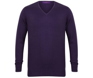 Henbury HY720 - Maglione con scollo a V da uomo