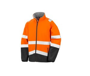 Result RS450 - Giacca da lavoro softshell ad alta visibilità Fluorescent Orange/ Black