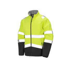 Result RS450 - Giacca da lavoro softshell ad alta visibilità Fluorescent Yellow / Black