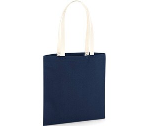 Westford mill W801C - Borsa in tela di cotone organico con manici a contrasto