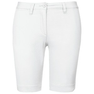 Kariban K751 - Bermuda chino da donna White