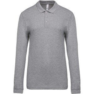 Kariban K256 - Polo piqué uomo manica lunga Oxford Grey