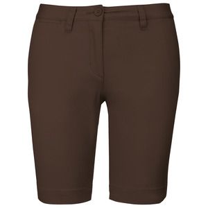 Kariban K751 - Bermuda chino da donna Cioccolato