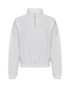 AWDIS JH037 - FELPA DA DONNA CON 1/4 DI ZIP Arctic White