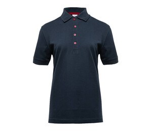 Black&Match BM101 - Poloshirt da donna con bottoni a contrasto