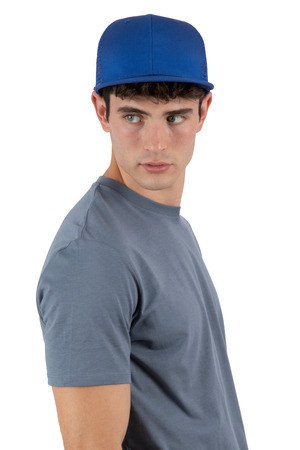 K-up KP113 - CAPPELLINO TRUCKER 6 PANNELLI, VISIERA PIATTA