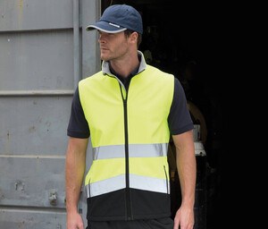 Result RS451 - Scaldacorpo softshell da lavoro ad alta visibilità