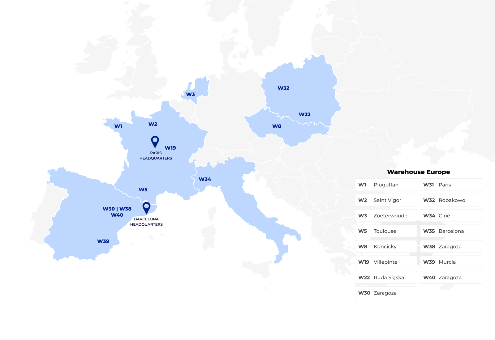 Shipping map eu